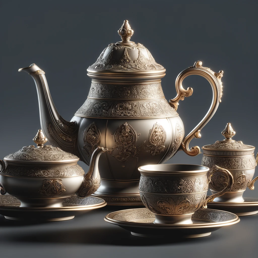Golden Tea Set