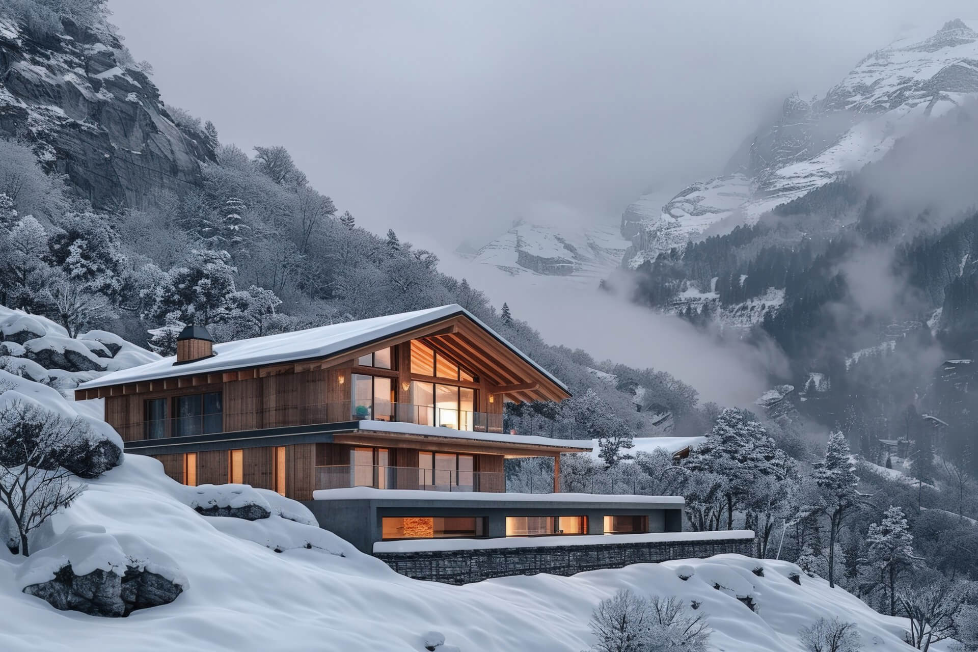 Mountain Silence in Winter Light