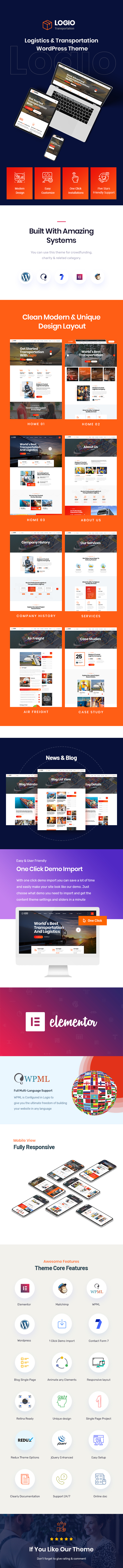 Logio - Logistics & Transportation WordPress Theme