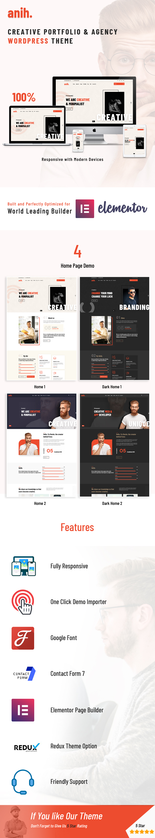 Anih - Creative Agency WordPress Theme
