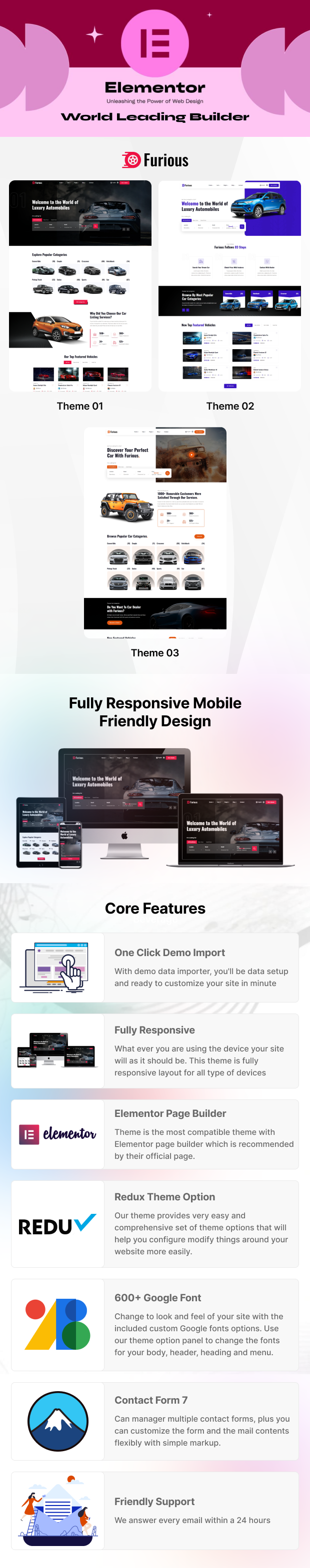 Furious - Car Listing WordPress Theme
