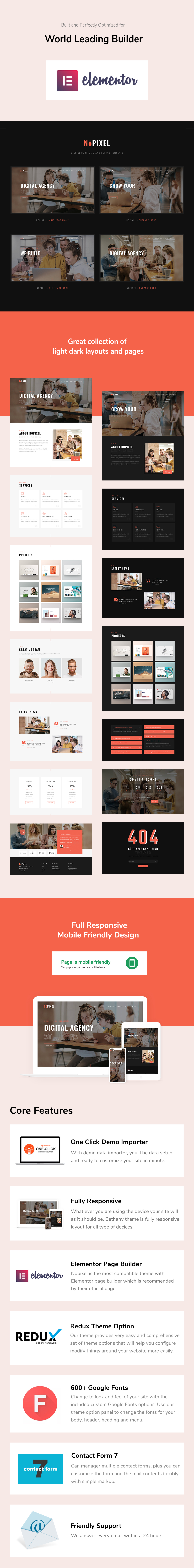 NoPixel - Portfolio Agency WordPress Theme