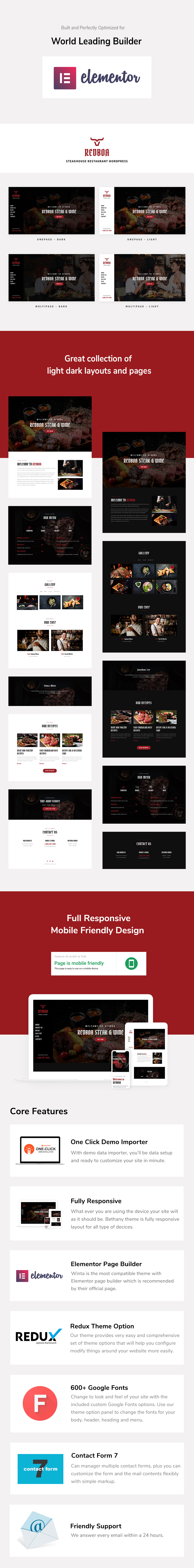 Redboa - Steakhouse Restaurant WordPress