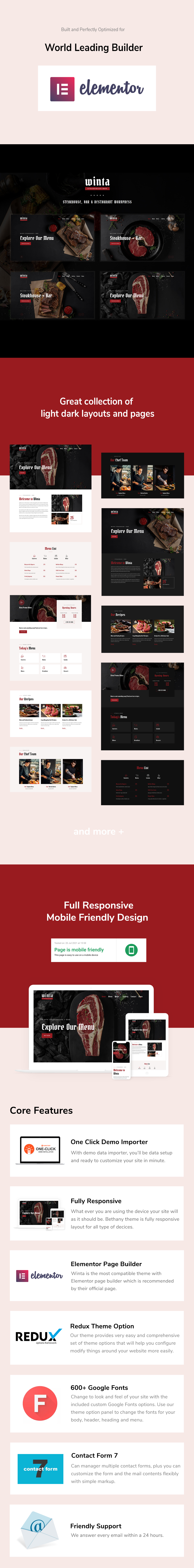 Winta - Steakhouse Restaurant WordPress Theme