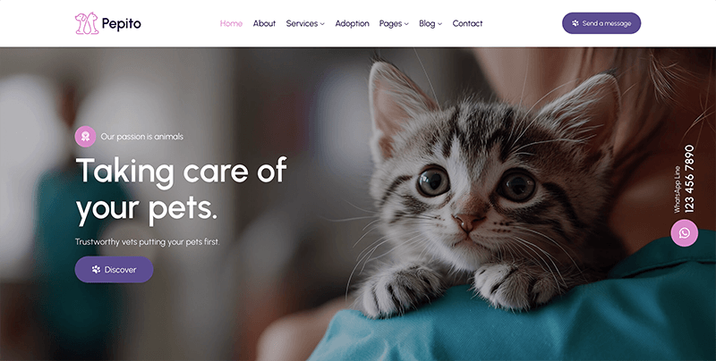 Pepito - Pet Care & Veterinary WordPress