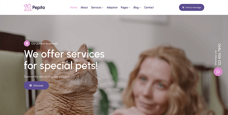 Pepito - Pet Care & Veterinary WordPress