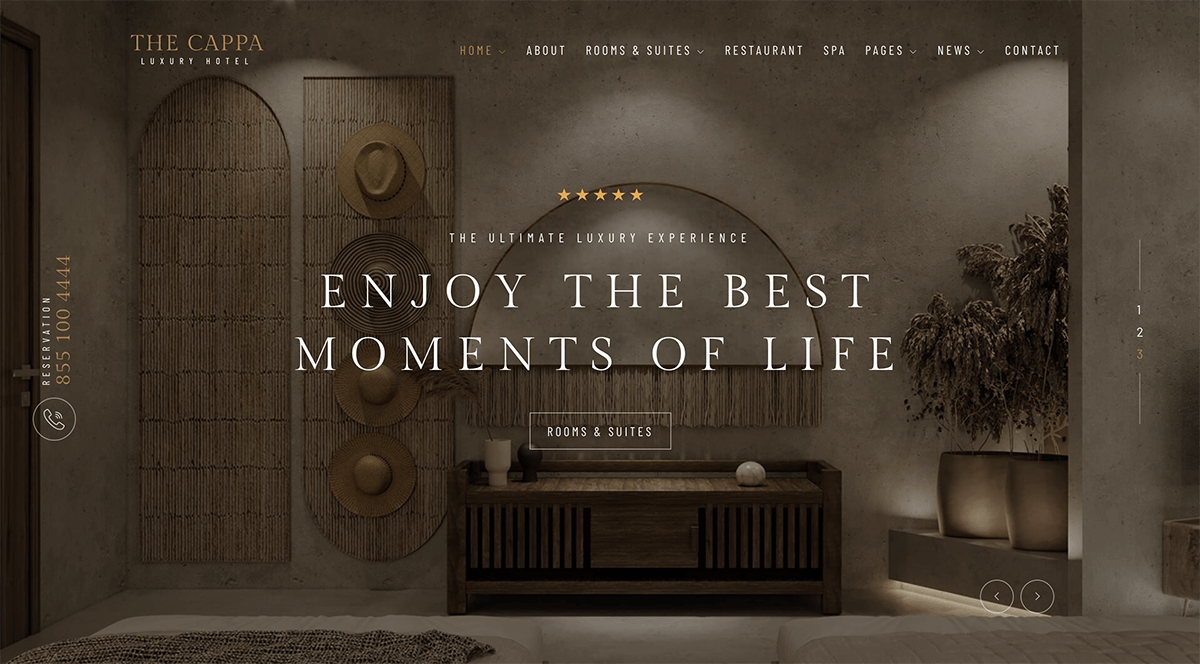 THE CAPPA - Luxury Hotel WordPress