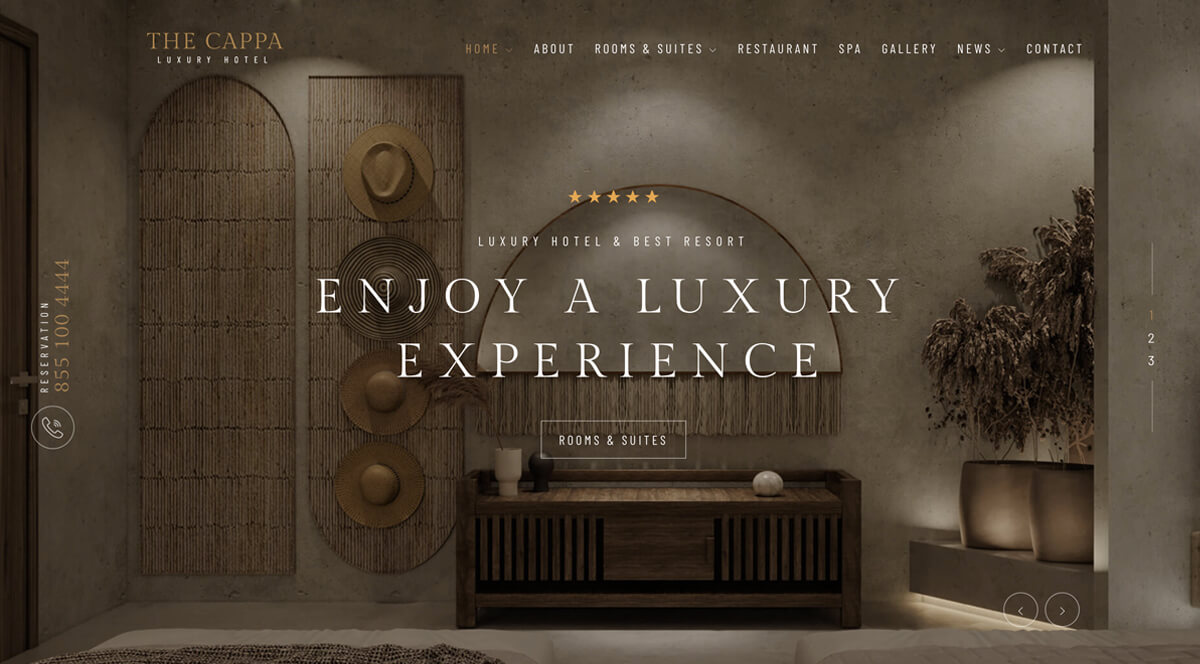 THE CAPPA - Luxury Hotel WordPress