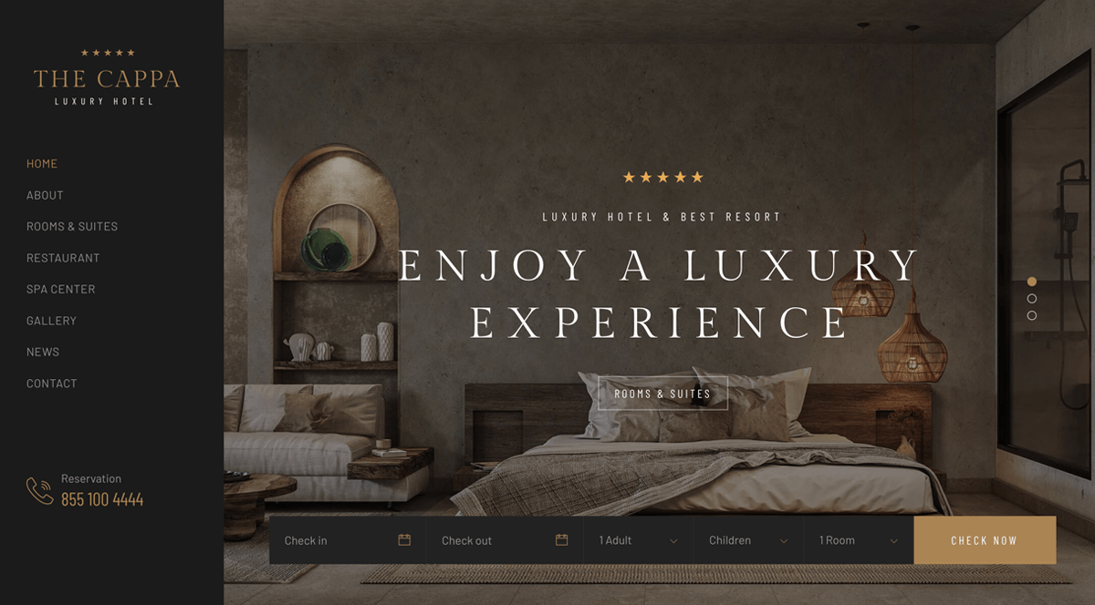 THE CAPPA - Luxury Hotel WordPress
