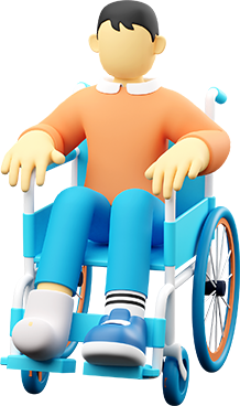 Person in wheelchair illustration
