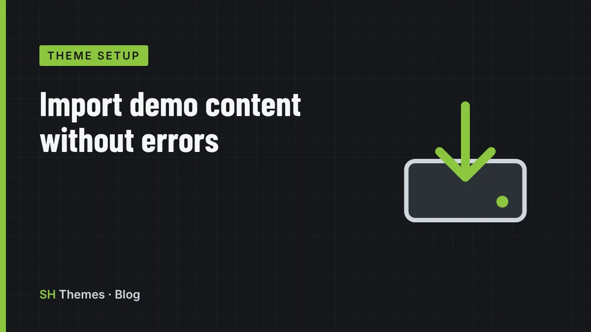 How to Import Theme Demo Content in WordPress Without Errors