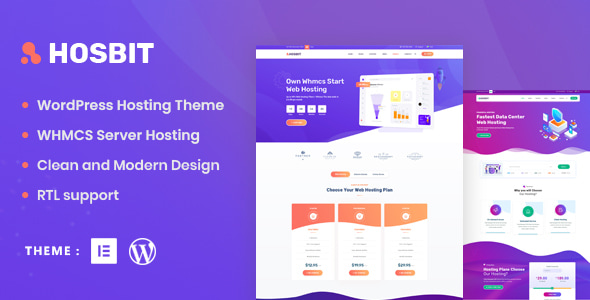 Hosbit – WHMCS & Hosting WordPress Theme