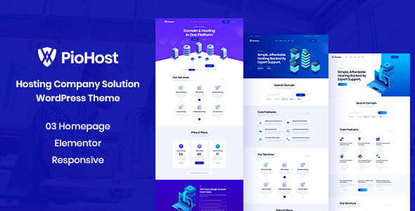 Piohost – Domain and Web Hosting WordPress Theme