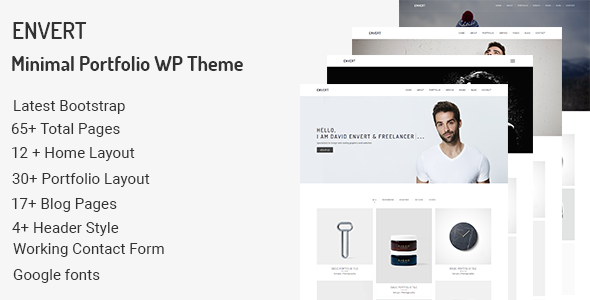 Envert – Minimal Portfolio WordPress Theme