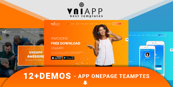 VniApp – Showcase Mobile App HTML Template