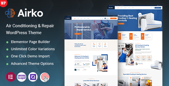 Airko – Air Conditioning & Repair WordPress Theme