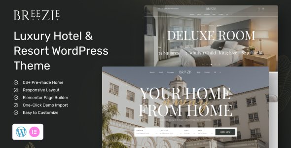 Breezie – Classy Hotel & Resort WordPress Theme
