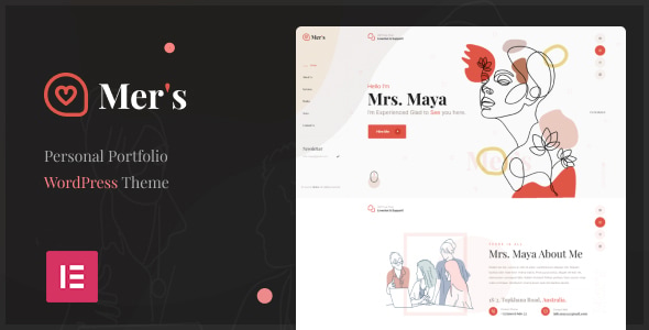 Mer’s – Personal Portfolio WordPress Theme