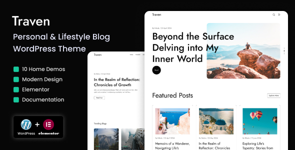 Traven – Personal & Lifestyle Blog WordPress Theme