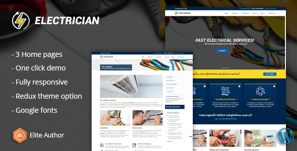 Electrician – Electrical And Repair Service WordPress Theme