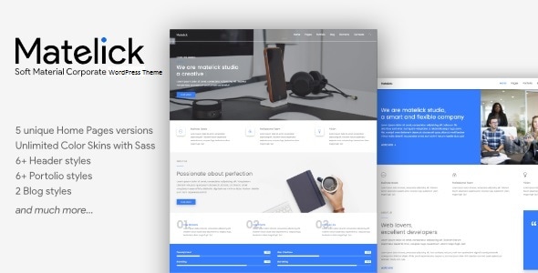 Matelick – Soft Material Corporate WordPress Theme